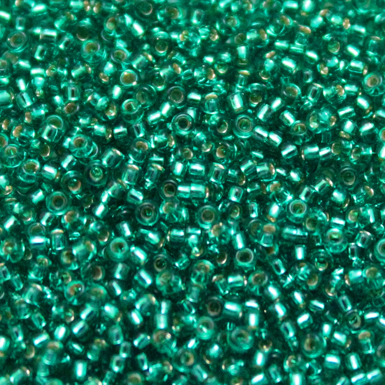 Silverlined Emerald 15-0017 Miyuki Seedbeads 15/0 5g
