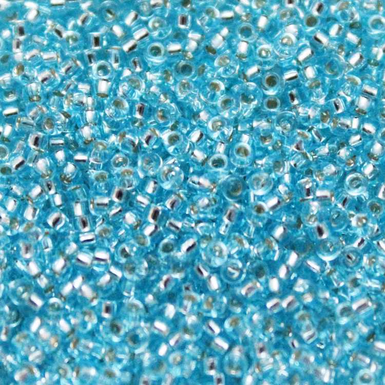 Silverlined Aqua 15-0018 Miyuki Seedbeads 15/0 5g
