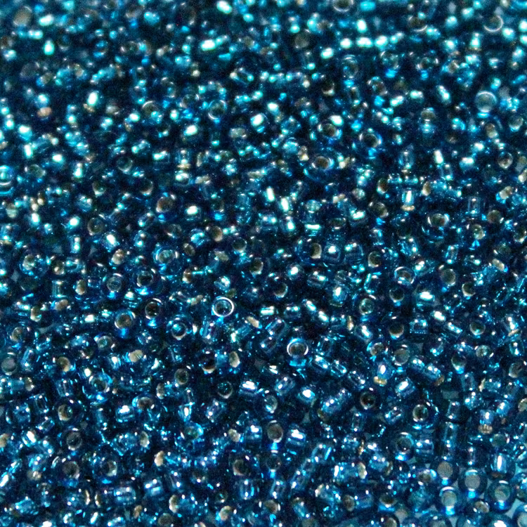 Dyed Silverlined Blue Zircon 15-1425 Miyuki Seedbeads 15/0 5g