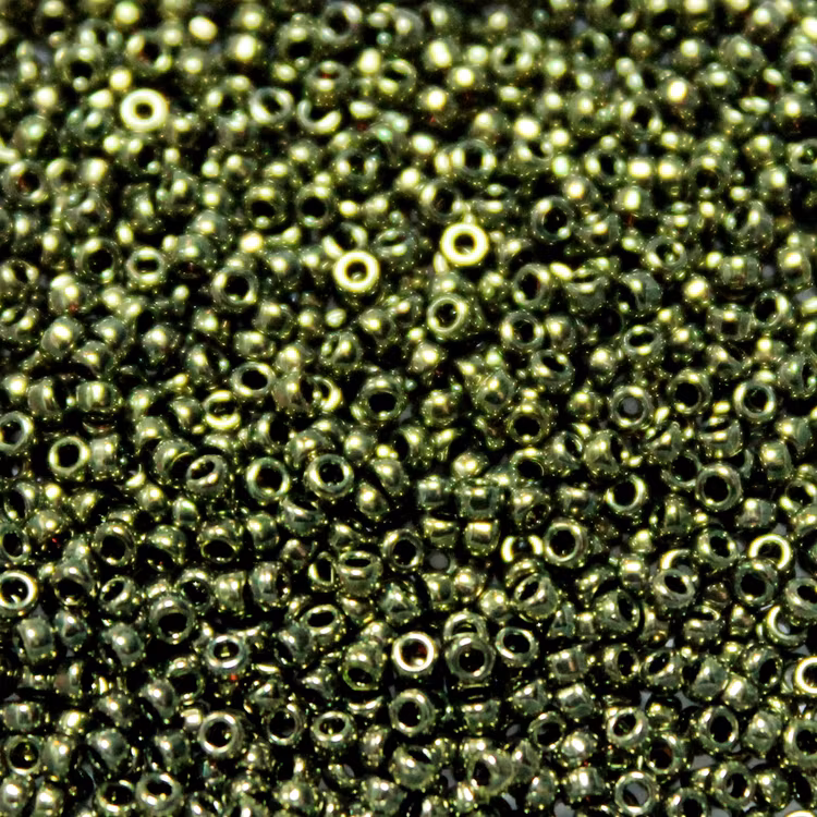 Metallic Olive 15-0459 Miyuki Seedbeads 15/0 5g