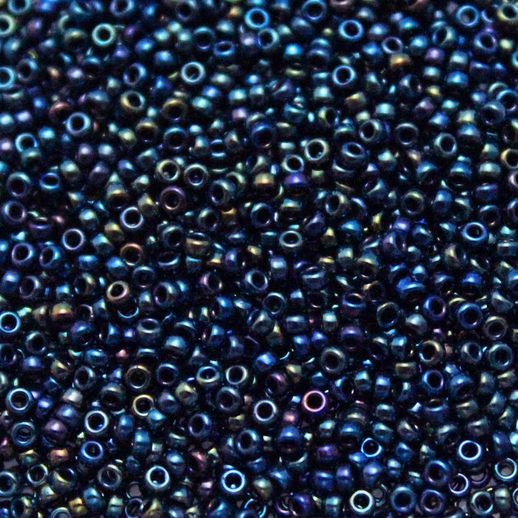 Metallic Dark Blue Iris 15-0452 Miyuki Seedbeads 15/0 5g