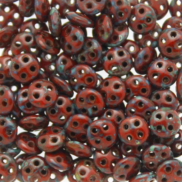 Opaque Red Picasso Quadralentil 10g