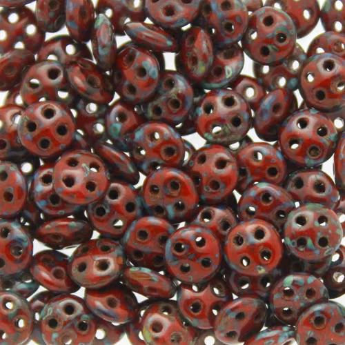 Opaque Red Picasso Quadralentil 10g