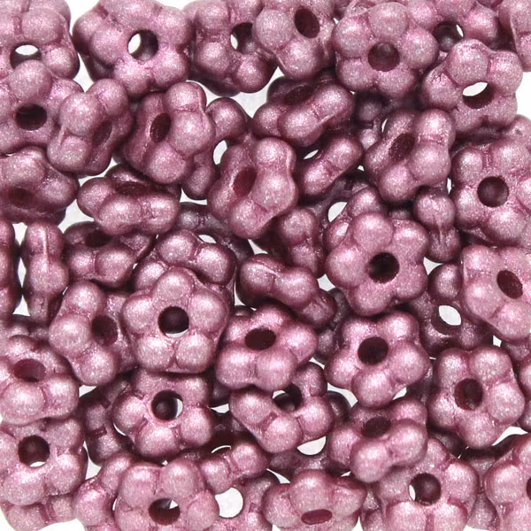 Alabaster Metallic Magenta Flower Bead 5g