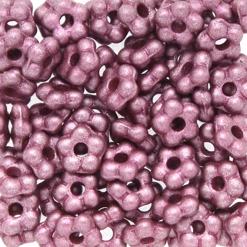 Alabaster Metallic Magenta Flower Bead 5g