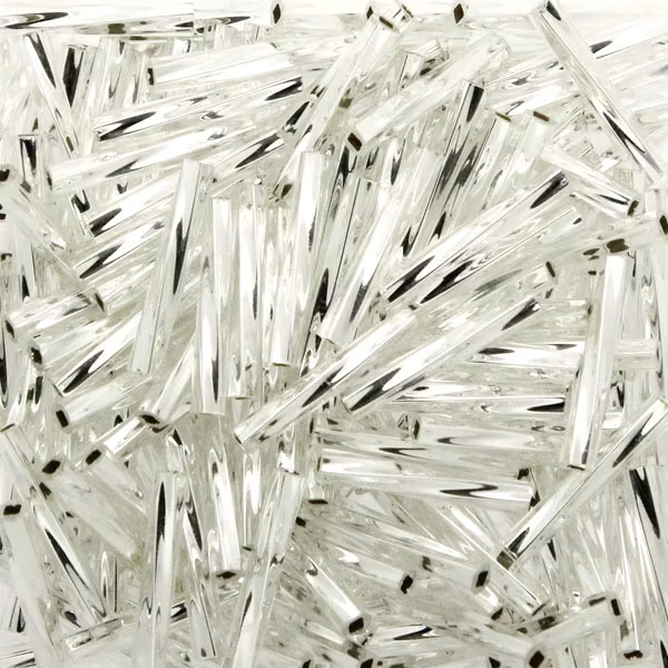 Silverlined Crystal TW2012-0001 Miyuki Twisted Bugle Beads 2x12mm 10g