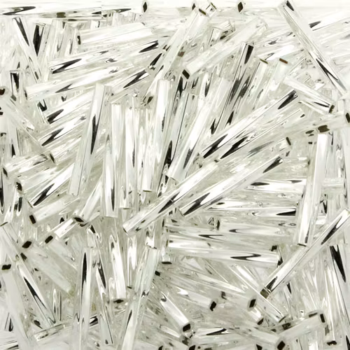 Silverlined Crystal TW2012-0001 Miyuki Twisted Bugle Beads 2x12mm 10g