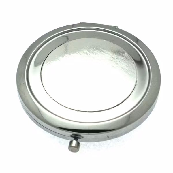 Silverfärgad Pappbricka till Fickspegel 46mm 1st