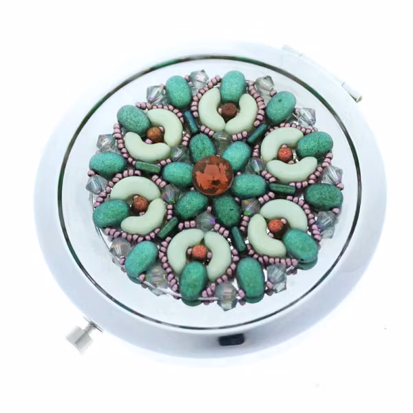 Silverfärgad Pappbricka till Fickspegel 46mm 1st