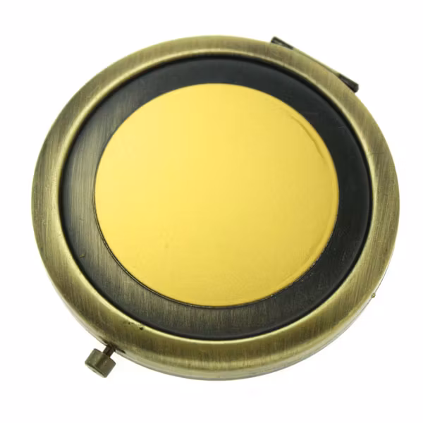 Guld/Bronsfärgad Pappbricka till Fickspegel 46mm 1st