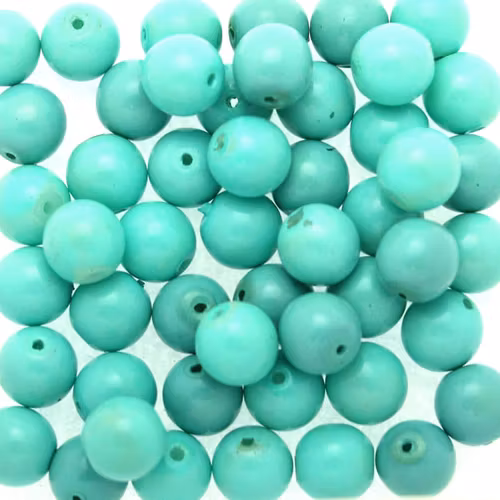 Turquoise Blue Vaxade Runda/Druks 6mm 50st
