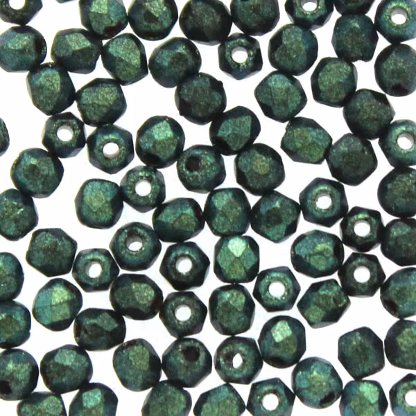 Polychrome Aqua Teal Fire Polish 2,5mm 100st