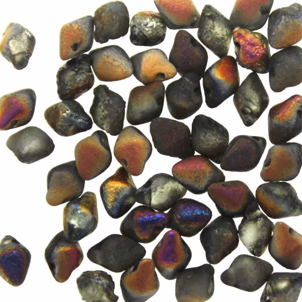 Crystal Etched Sliperit Full Dark Spiky Button 50st