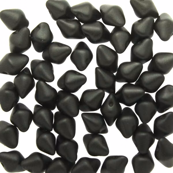 Alabaster Metallic Black Spiky Button 50st