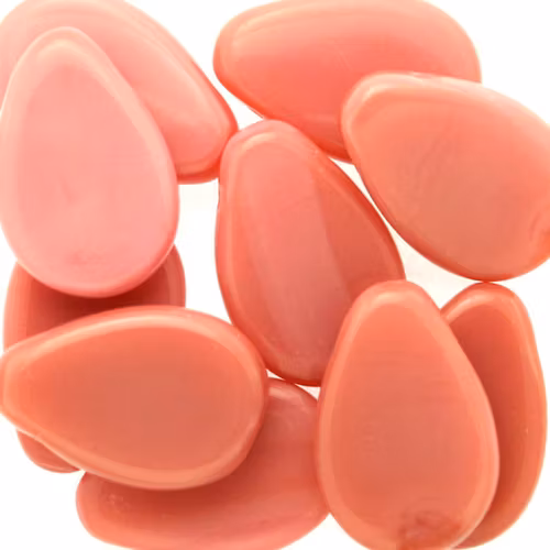 Opaque Rose Pear Drop 18x12mm 10st