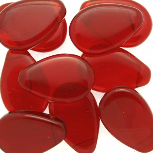 Ruby Pear Drop 18x12mm 10st