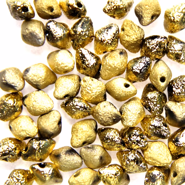 Crystal Etched Amber Full Spiky Button 50st