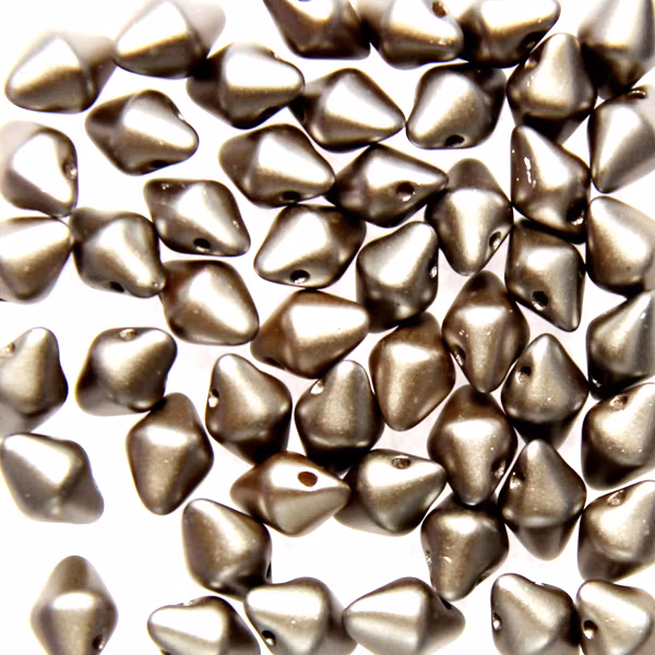 Alabaster Pastel Light Brown Spiky Button 50st