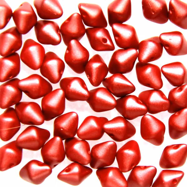 Alabaster Pastel Dark Coral Spiky Button 50st