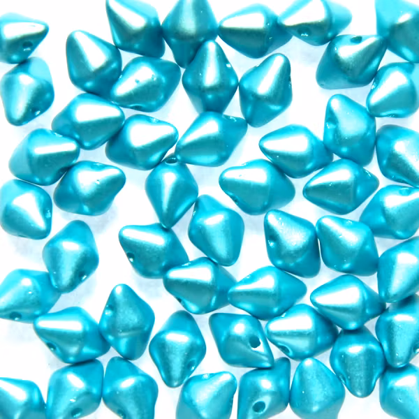 Alabaster Pastel Aqua Spiky Button 50st