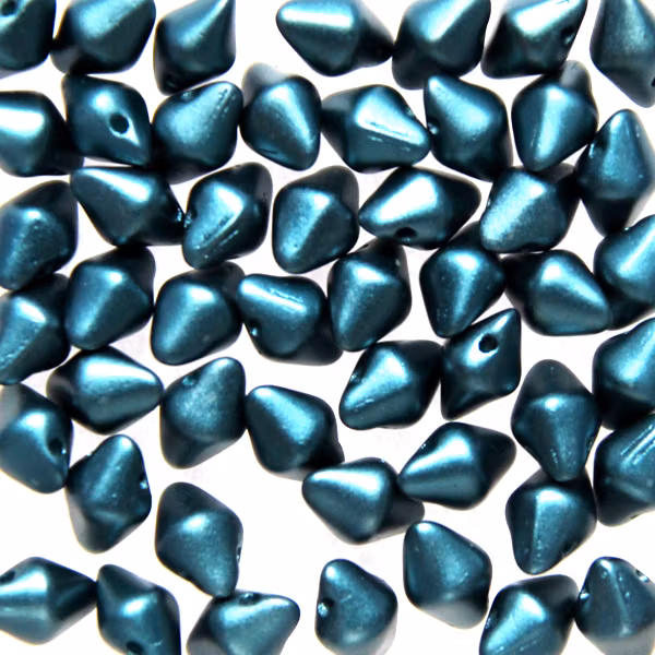 Alabaster Pastel Petrol Spiky Button 50st