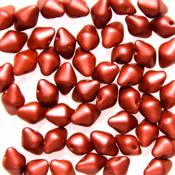 Alabaster Metallic Red Spiky Button 50st