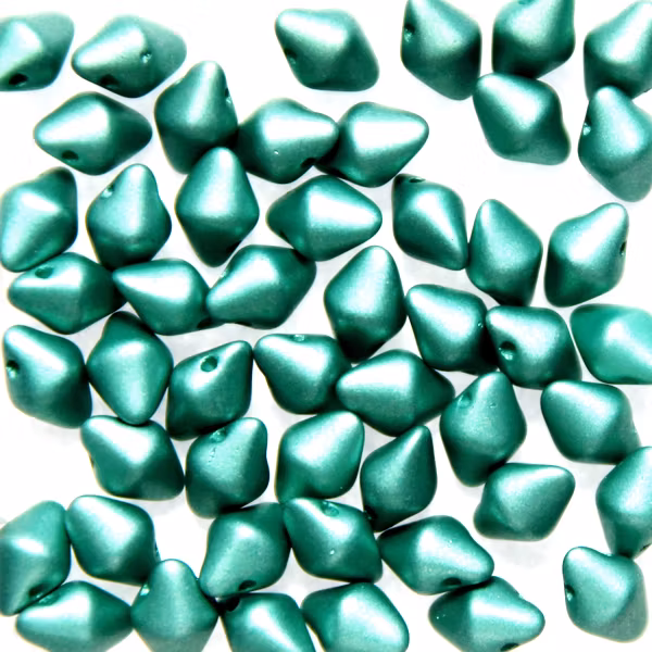 Alabaster Metallic Emerald Spiky Button 50st