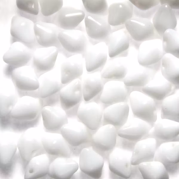 Opaque White Spiky Button 50st