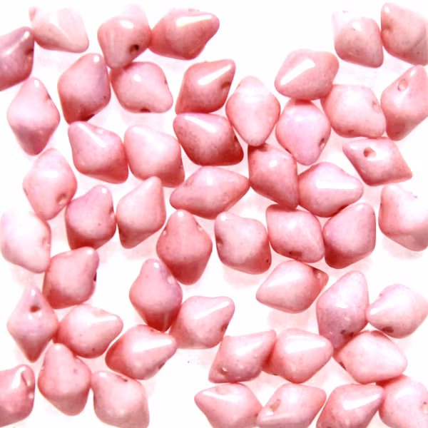 Opaque White Lila Luster Spiky Button 50st