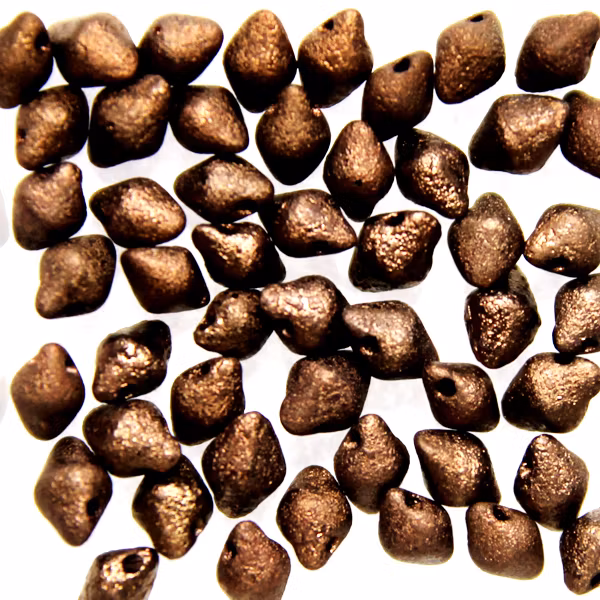 Jet Etched Bronze Spiky Button 50st