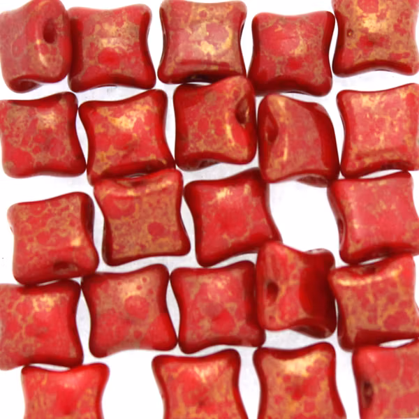 Opaque Red Copper Picasso Wibeduo 5g