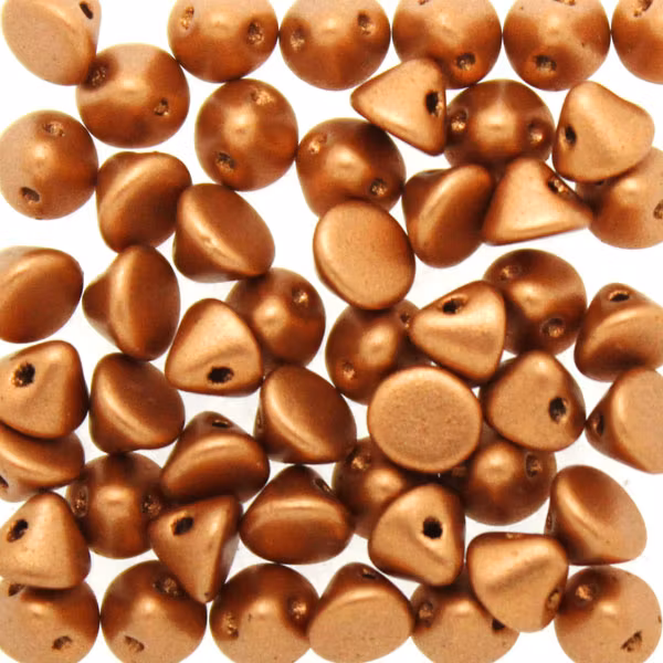 Vintage Copper Button Bead 50st