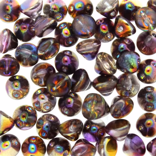 Crystal Magic Purple Button Bead 50st