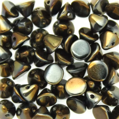 Jet Vilentinite Full Button Bead 50st