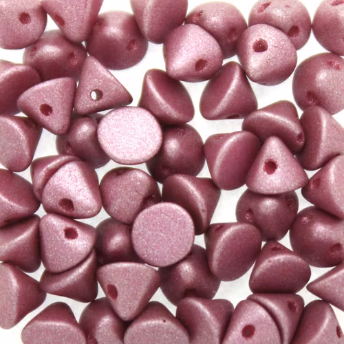 Alabaster Metallic Magenta Button Bead 50st