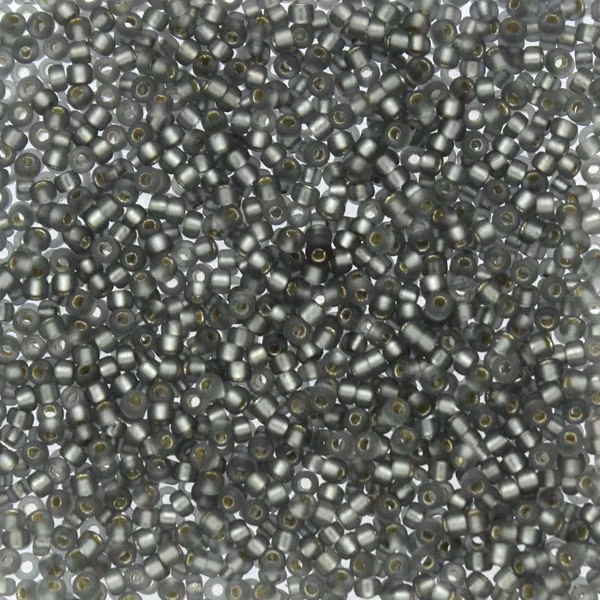 Matte Silverlined Gray 15-0021F Miyuki Seedbeads 15/0 5g