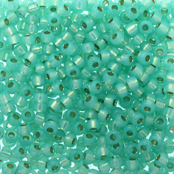 Dyed Mint Green Silverlined Alabaster 8-0571 Miyuki Seedbeads 8/0 10g