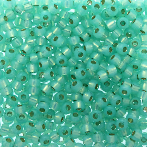 Dyed Mint Green Silverlined Alabaster 8-0571 Miyuki Seedbeads 8/0 10g