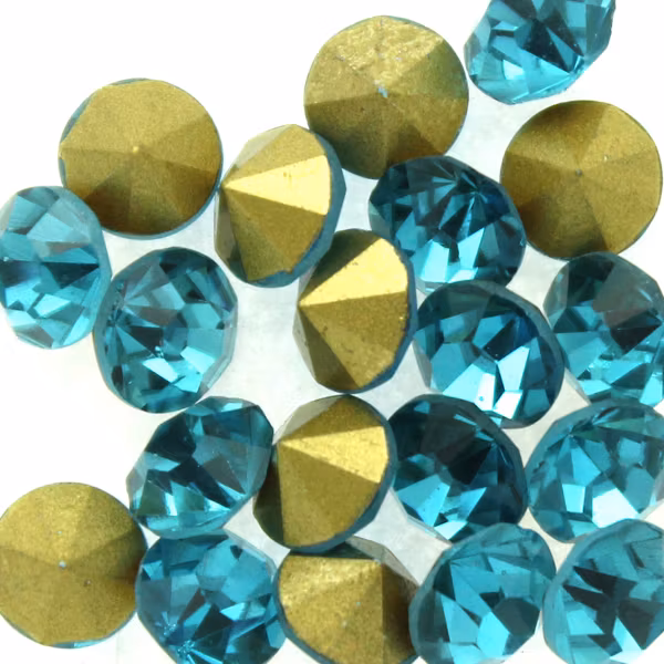 Aqua Kinesisk Chaton 6mm ss28 20st