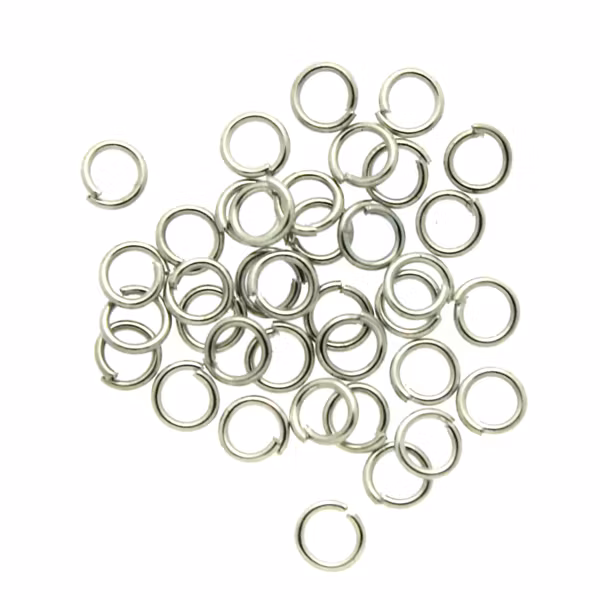 Mörkt Silverfärgade Bindringar 3x0,4mm ca. 35st