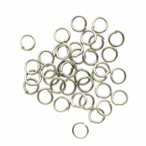 Mörkt Silverfärgade Bindringar 3x0,4mm ca. 35st