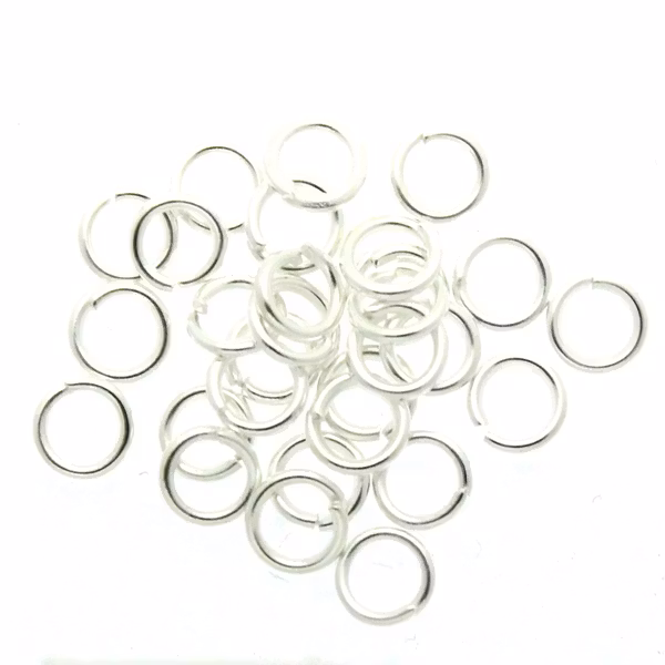 Silverfärgade Bindringar 4x0,65mm ca. 30st