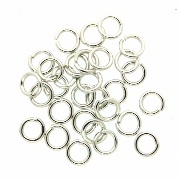 Mörkt Silverfärgade Bindringar 4x0,65mm ca. 30st