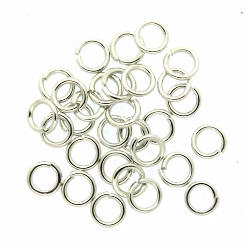 Mörkt Silverfärgade Bindringar 4x0,65mm ca. 30st