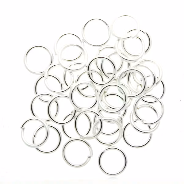 Silverfärgade Bindringar 5x0,7mm ca. 30st