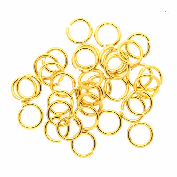 Guldfärgade Bindringar 5x0,7mm ca. 30st