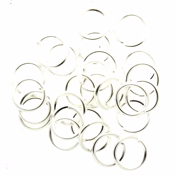Silverfärgade Bindringar 6x0,8mm ca. 25st