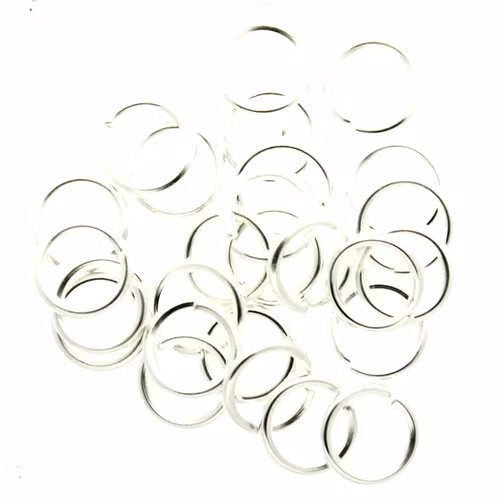 Silverfärgade Bindringar 6x0,8mm ca. 25st