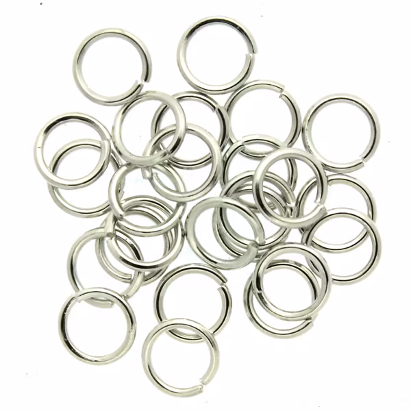 Mörkt Silverfärgade Bindringar 6x0,8mm ca. 25st