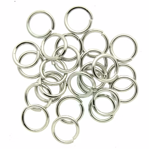 Mörkt Silverfärgade Bindringar 6x0,8mm ca. 25st